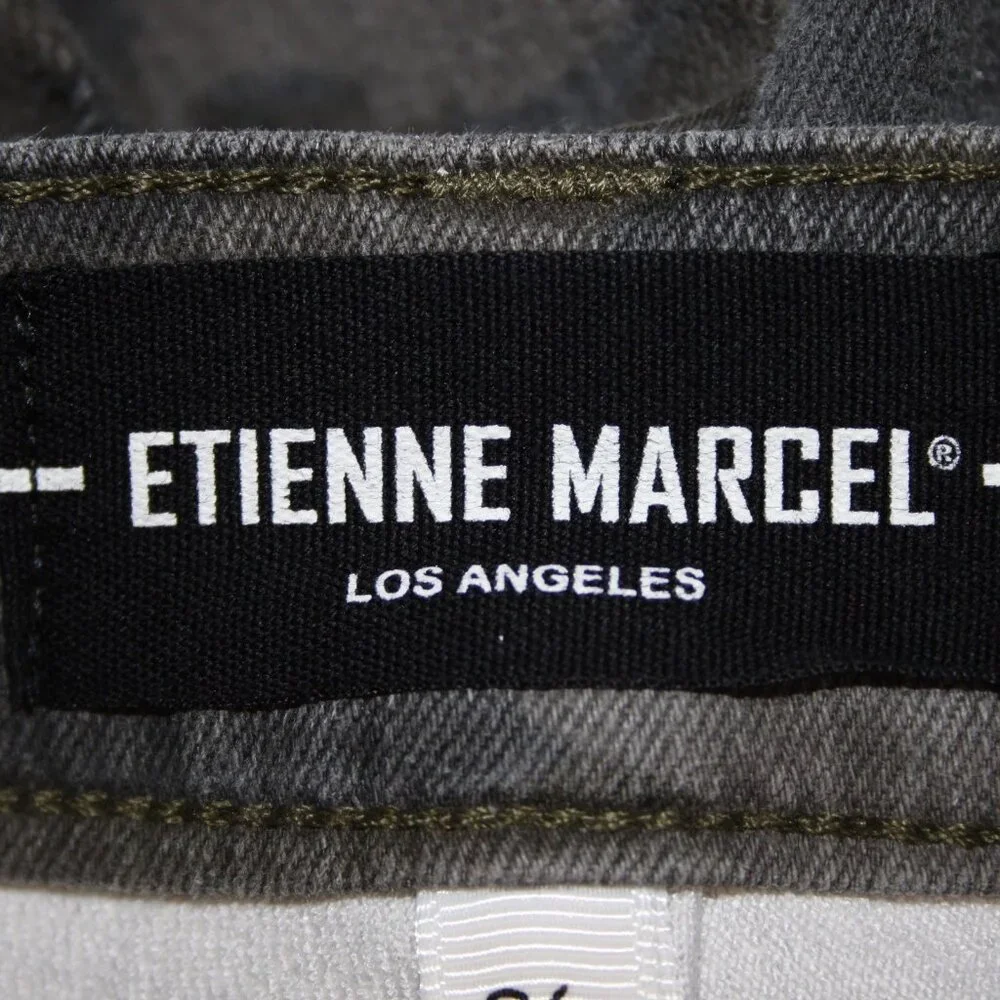 Etienne Marcel Jeans Sz 26 x 28 Charcoal MultiColor Camo Skinny Cotton Poly Jean - Picture 10 of 16